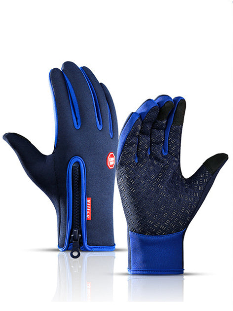 Winter Touchscreen Motorcycle Gloves – Waterproof, Anti-Slip, Warm Fleece Riding Gloves