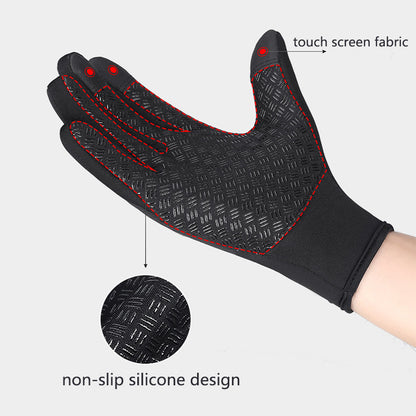 Winter Touchscreen Motorcycle Gloves – Waterproof, Anti-Slip, Warm Fleece Riding Gloves