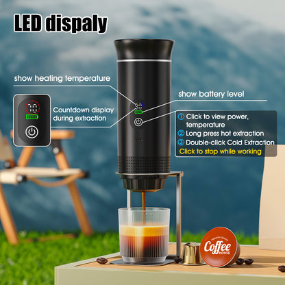 3-in-1 Portable Espresso Machine | Coffee Maker with Heating & Extraction
