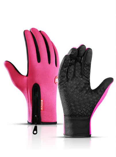 Winter Touchscreen Motorcycle Gloves – Waterproof, Anti-Slip, Warm Fleece Riding Gloves