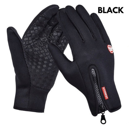 Winter Touchscreen Motorcycle Gloves – Waterproof, Anti-Slip, Warm Fleece Riding Gloves