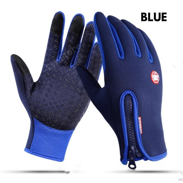 Winter Touchscreen Motorcycle Gloves – Waterproof, Anti-Slip, Warm Fleece Riding Gloves
