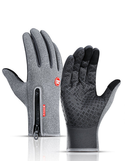 Winter Touchscreen Motorcycle Gloves – Waterproof, Anti-Slip, Warm Fleece Riding Gloves