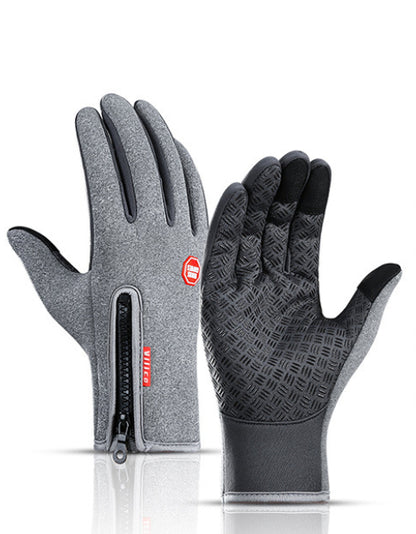 Winter Touchscreen Motorcycle Gloves – Waterproof, Anti-Slip, Warm Fleece Riding Gloves