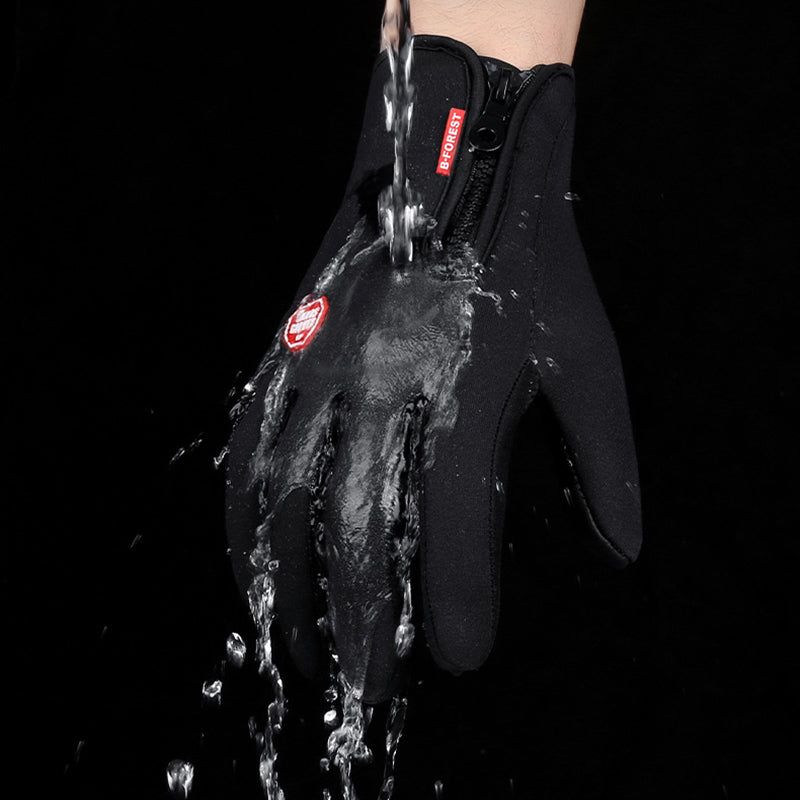Winter Touchscreen Motorcycle Gloves – Waterproof, Anti-Slip, Warm Fleece Riding Gloves