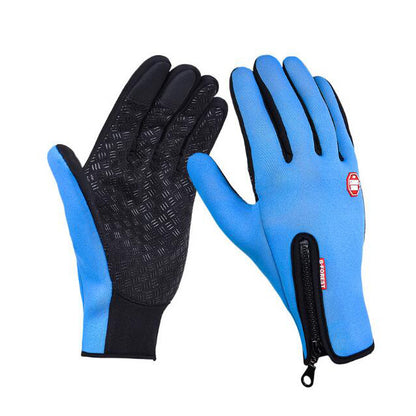 Winter Touchscreen Motorcycle Gloves – Waterproof, Anti-Slip, Warm Fleece Riding Gloves